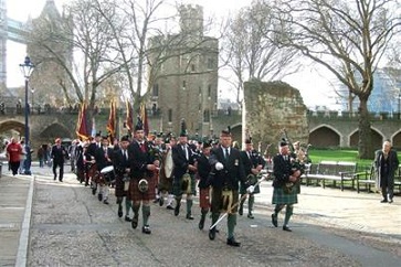 Scottich guards marching